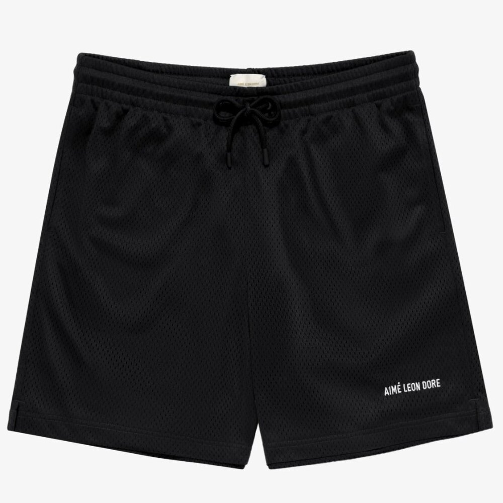 NWOT Aime Leon Dore Men Mesh Shorts Black Size Large